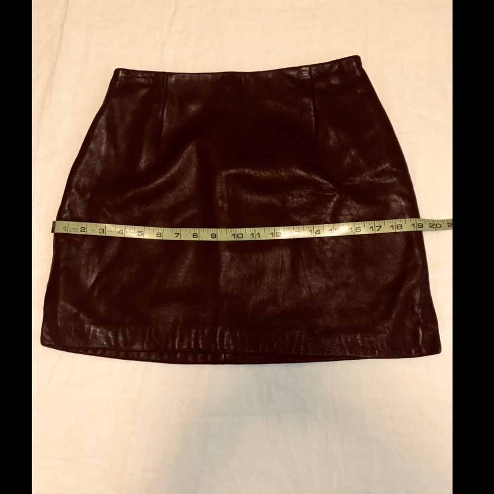 ♣️ NWOT ANDREW MARC LEATHER MINI SKIRT ♠️ - Picture 8 of 8